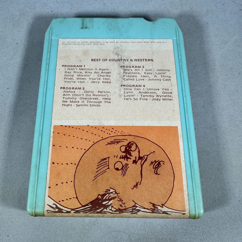 Best Of Country & Western Music Compilation 8-Track Vintage Lear Jet